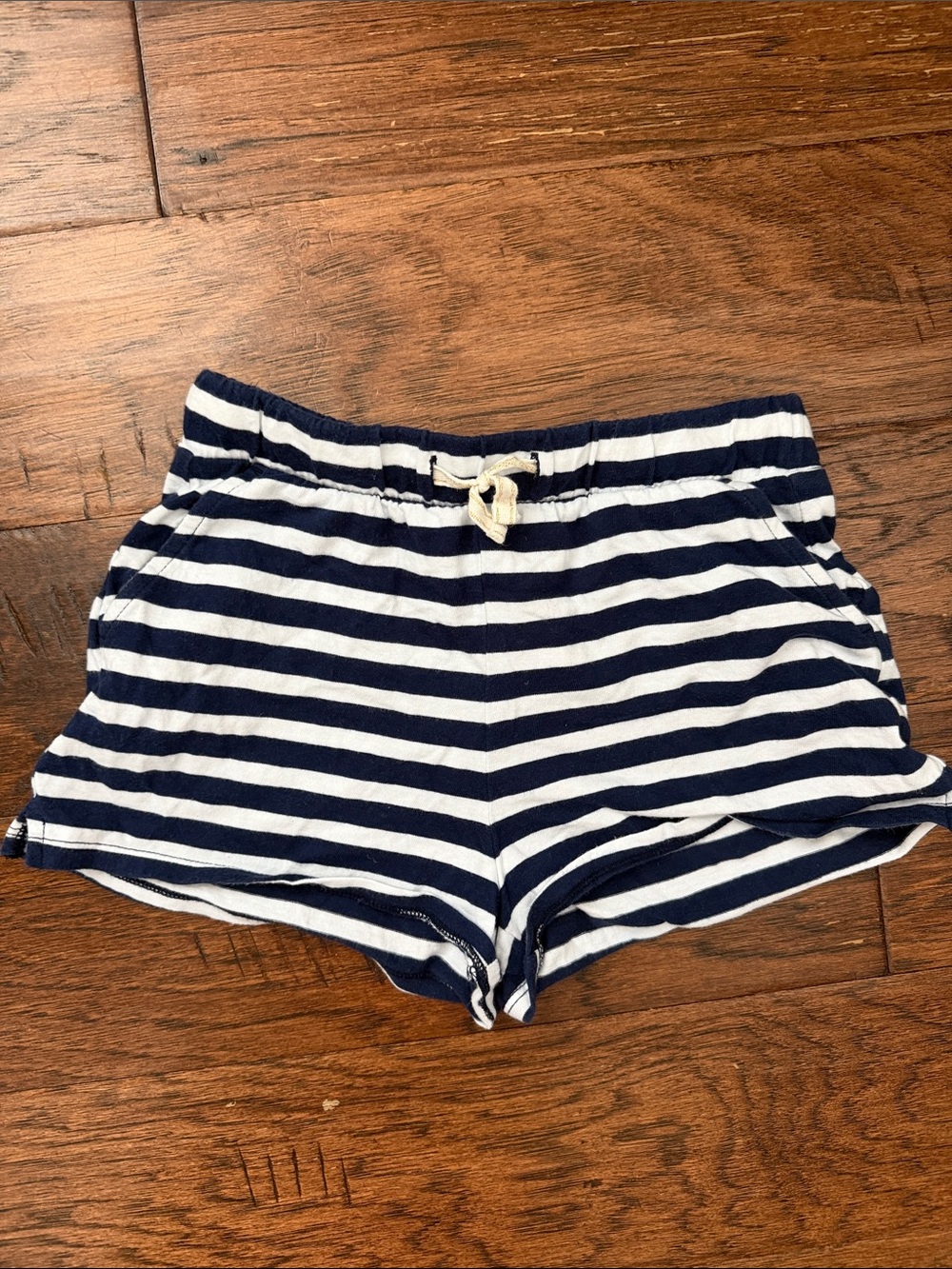J. Crew - Crew Cute - Striped Navy & White Girl’s Drawstring Shorts